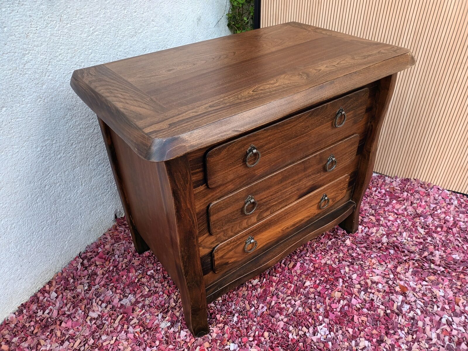 Brutalist elm chest of drawers