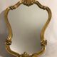 Miroir style baroque bois sculpté doré décoration vintage 45x70cm