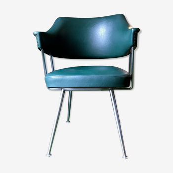 Green skai armchair