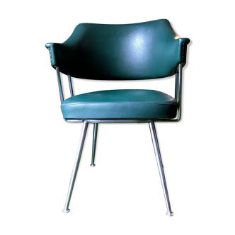 Green skai armchair