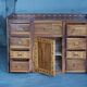 Buffet/ commode bois massif arts & crafts - France 1950