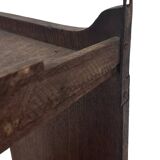 Art Deco wooden wall shelve rack bookshelf in dark wood minimalist