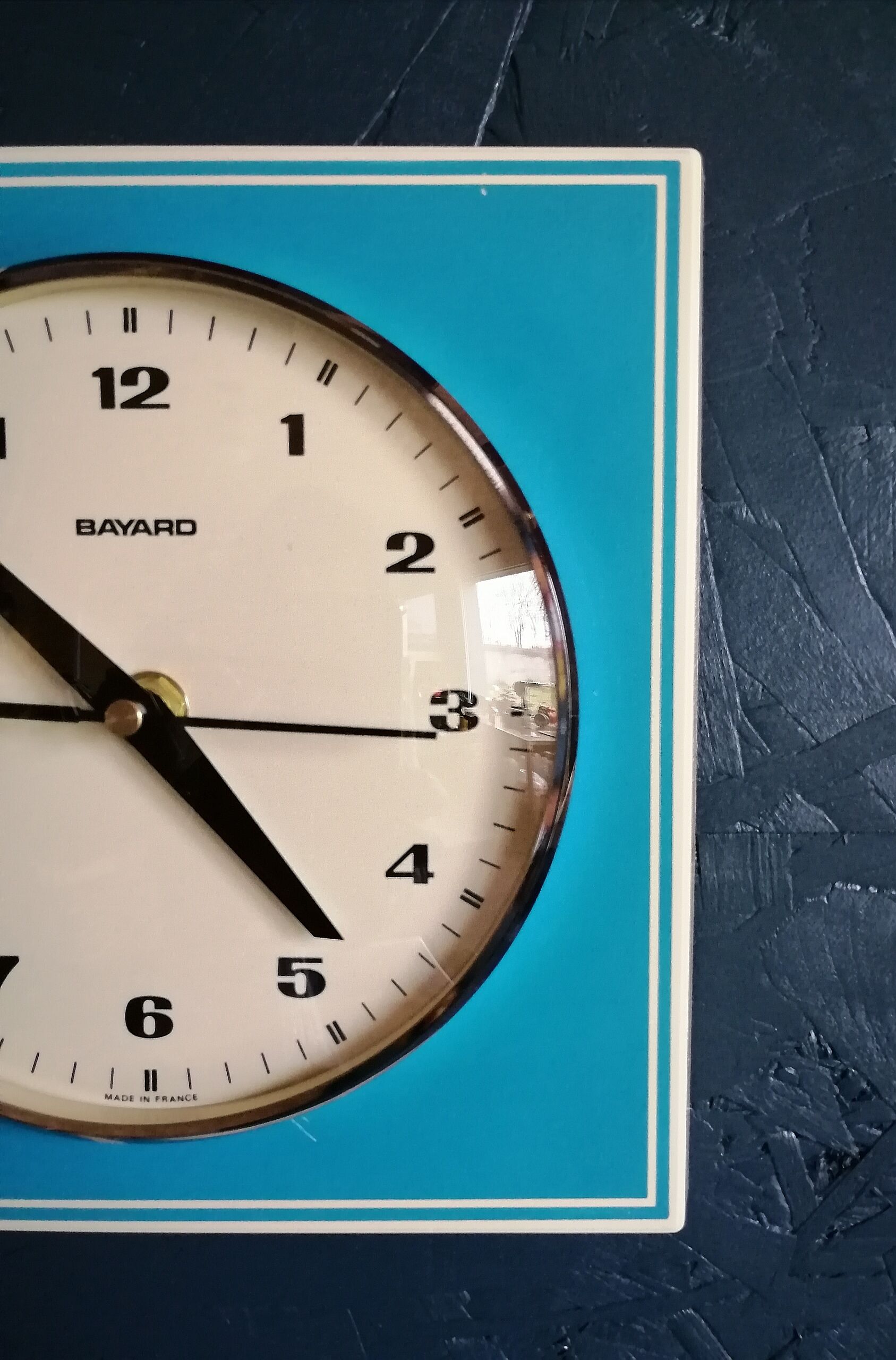 Horloge vintage pendule murale "Bayard Bleue"