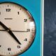 Horloge vintage pendule murale "Bayard Bleue"
