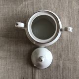 Limoge coffee service, silver fillet