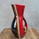 Large vintage vase Verceram France no. 6385 – red, brown and black