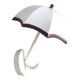 Ceramic wall lamp umbrella 70s