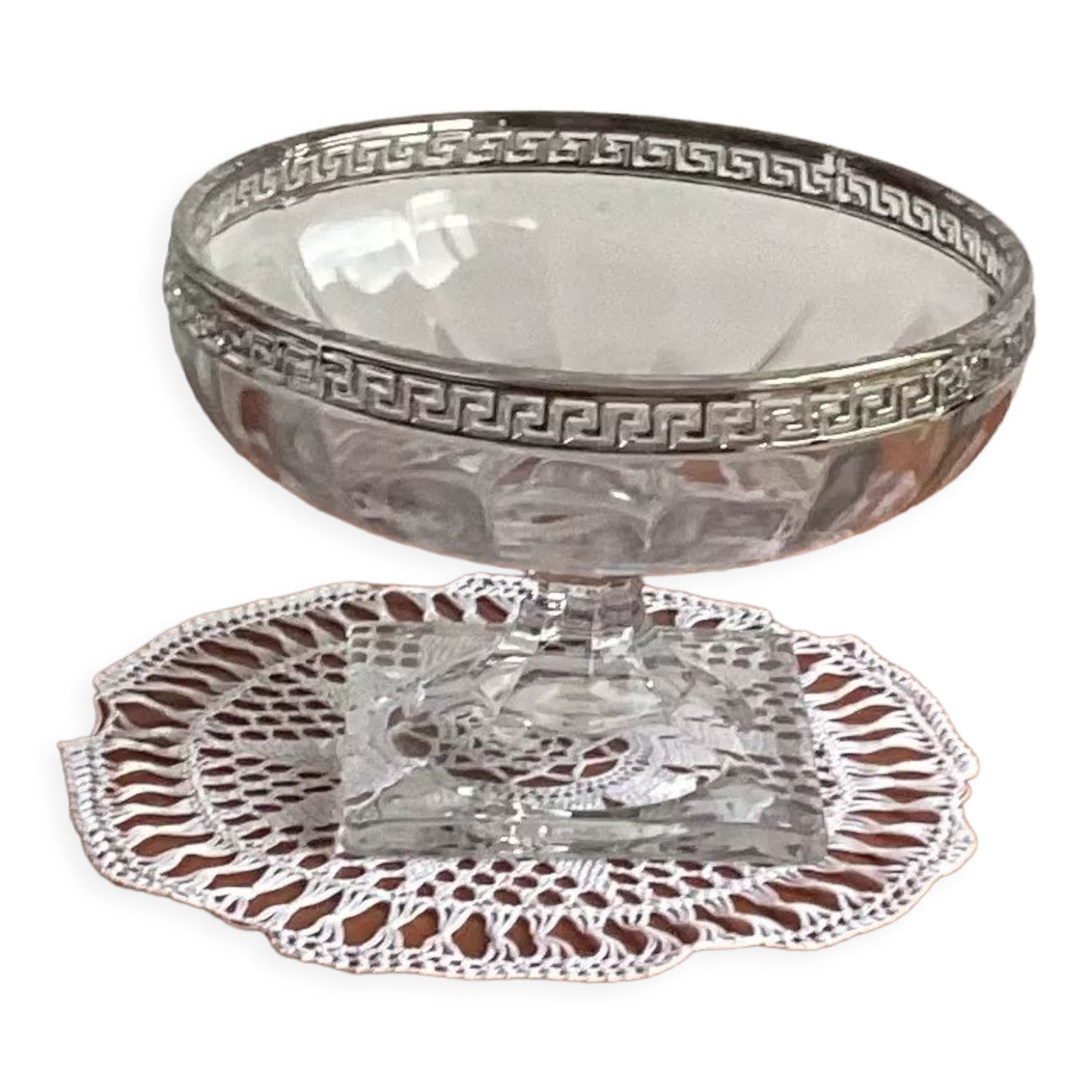 Standing cut square glass base