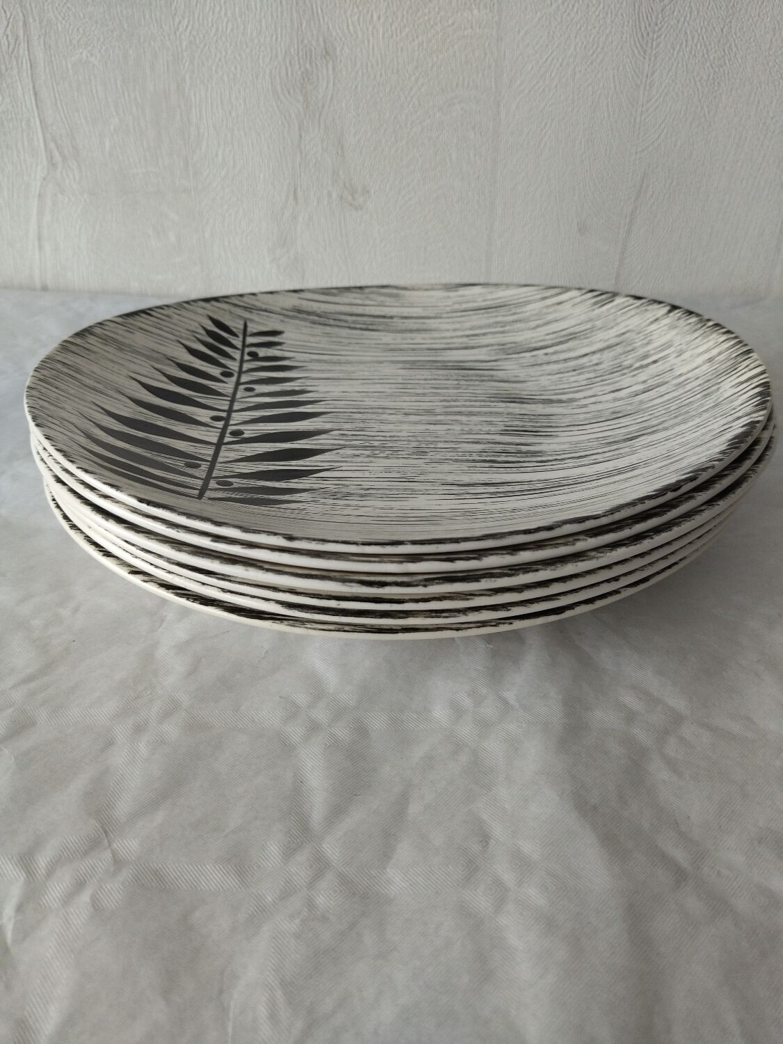 6 large earthenware plates from Salins Tolede