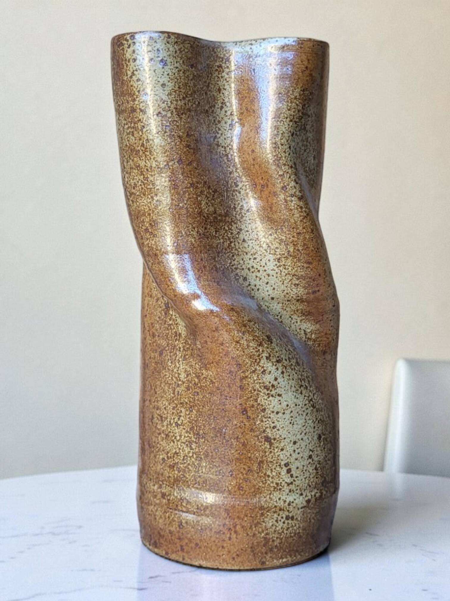 Roller vase in stoneware / Puisaye