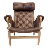 "Pernilla" leather armchair "Bruno Mathsson" 1960.