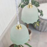 Pair vintage pendant lamp