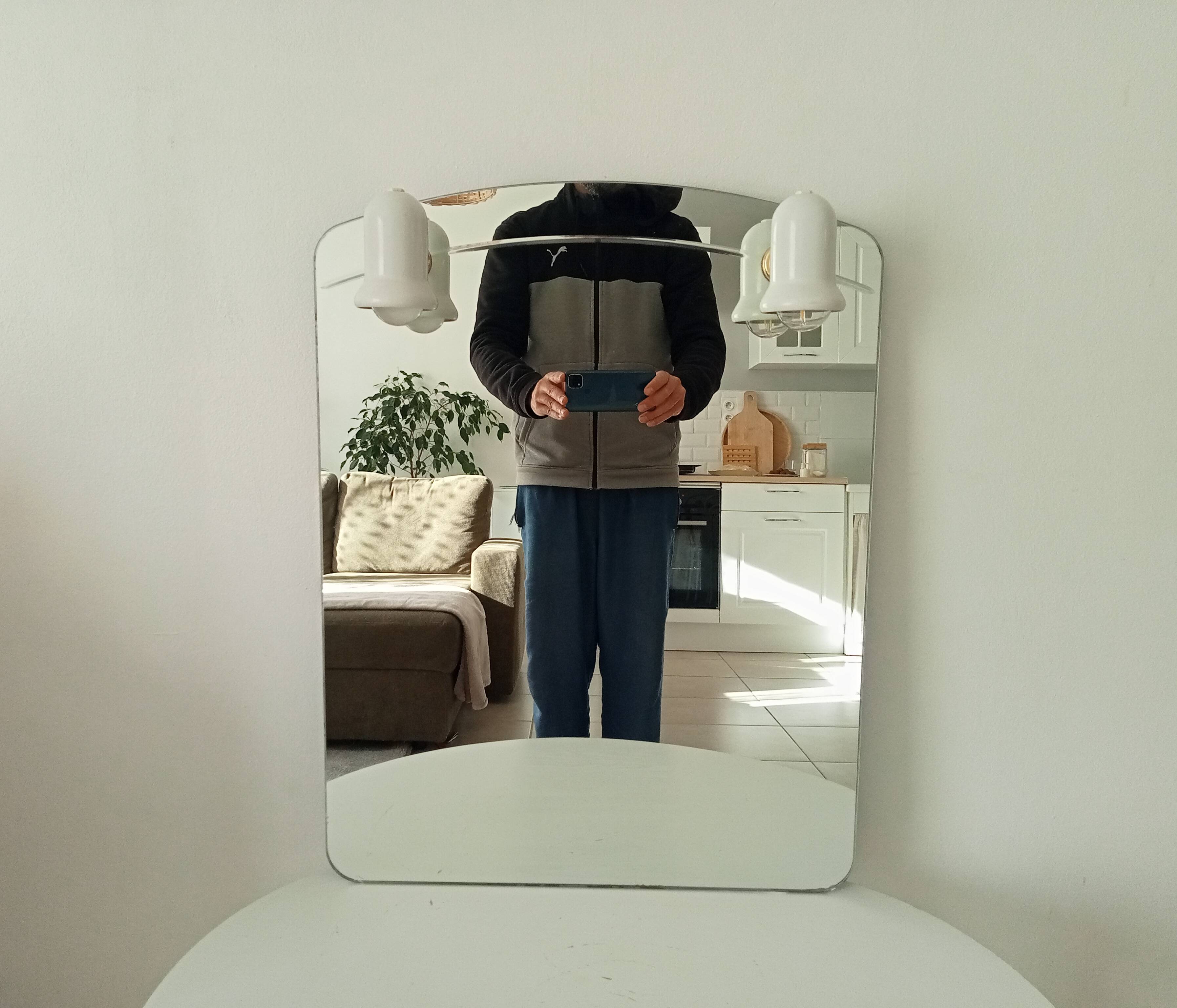 Vintage 90s illuminated mirror