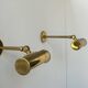 Pair of vintage adjustable wall lights, solid brass, France 1950