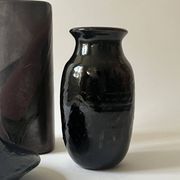 Grand vase ovoïde vers 1950 en céramique émaillée tenmoku