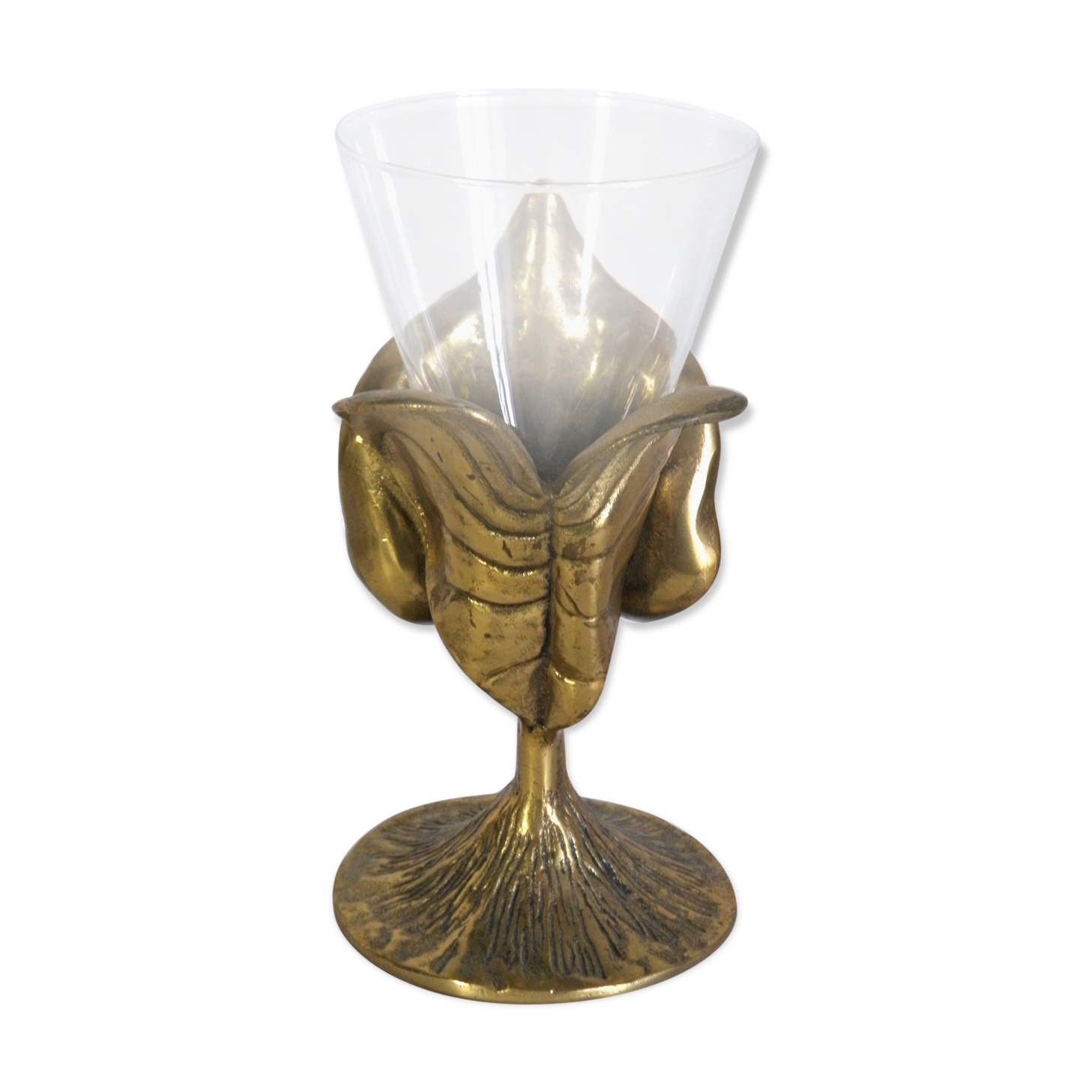 Golden brass chalice