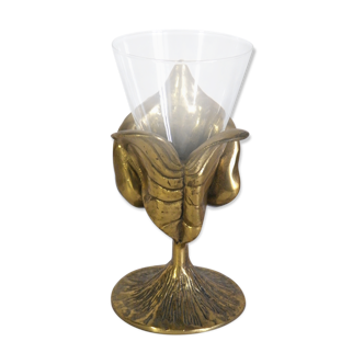 Golden brass chalice