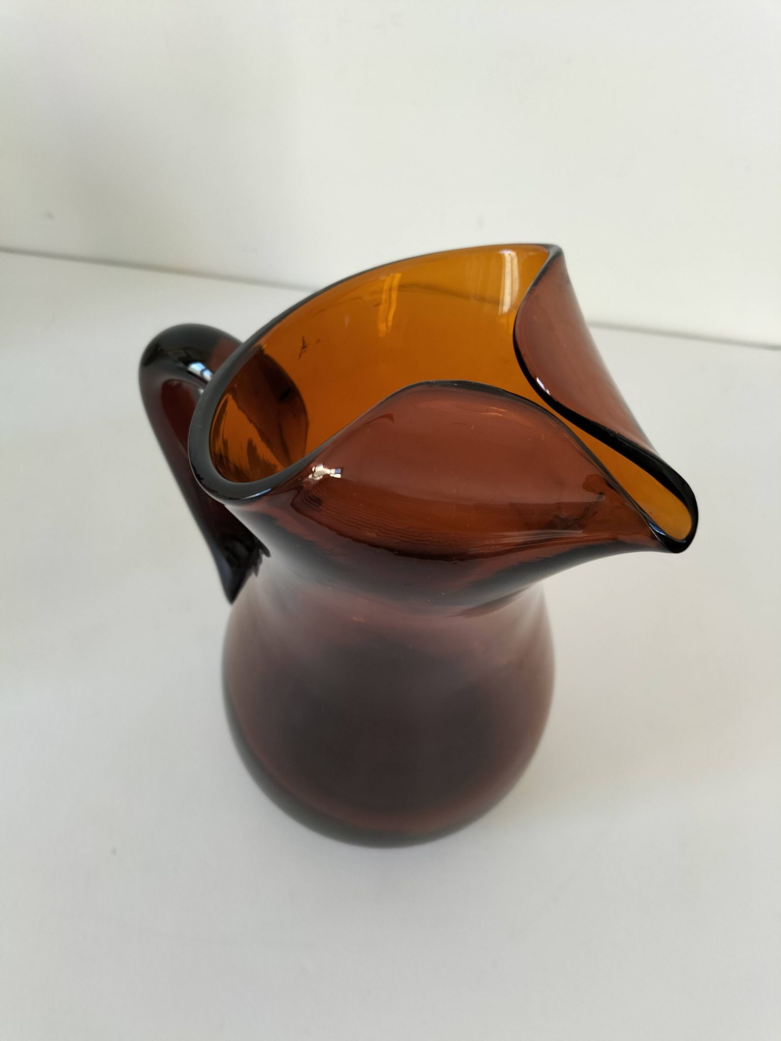Vintage smoked glass pitcher