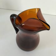 Vintage smoked glass pitcher