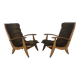 Pair of FS 123 armchairs by Free Span, 1950s, reconstruction style.