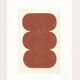 painting on paper - twist - light terracotta abstract illustration - signed eawy