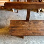 Aranjou dark wood bench from the 1980s
