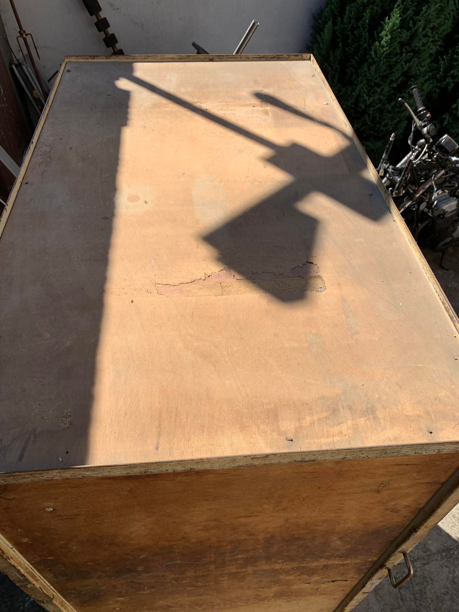 Old furniture by trade bakery bread trolley cabinet iron and wood