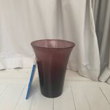 Vase en verre soufflé à la main / Vase en verre soufflé violet