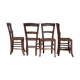 Series of 4 straw chairs