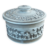 Vallauris ceramic box, 1960s, signed Huguette Bessone