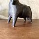 Black glazed ceramic sculpture signed Pouchain – Circa 1960