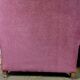 Pair of club chairs in raspberry velvet