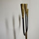 Candelabrum for the floor in wrought iron and brass.