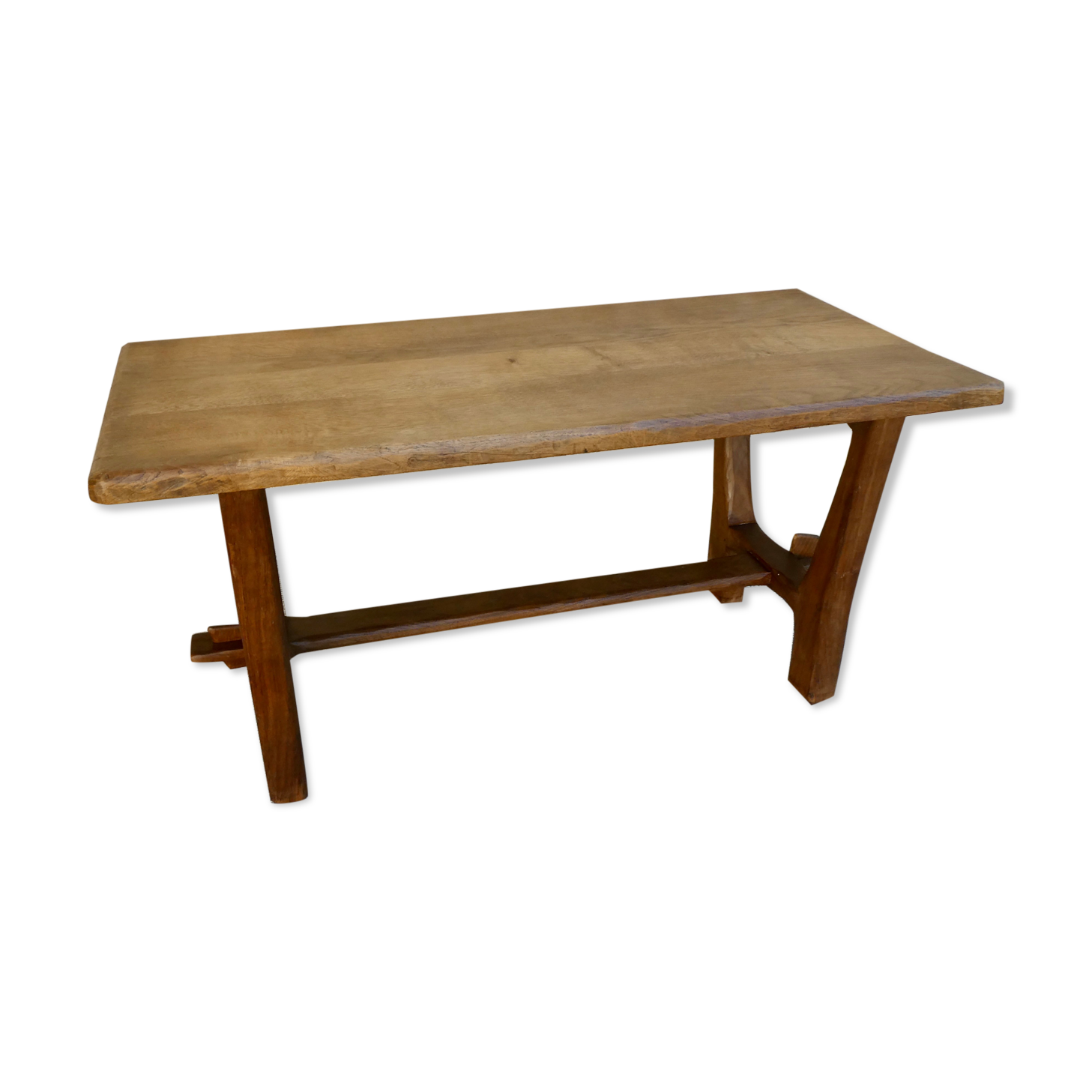 Solid wood coffee table, brutalist
