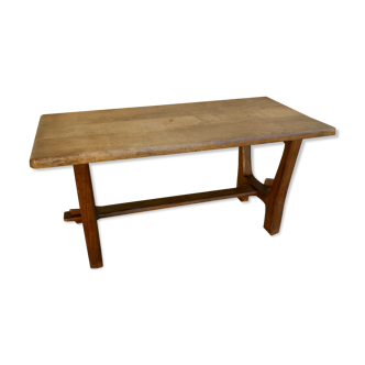 Solid wood coffee table, brutalist