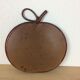 Miroir pomme en rotin vintage 33x34cm