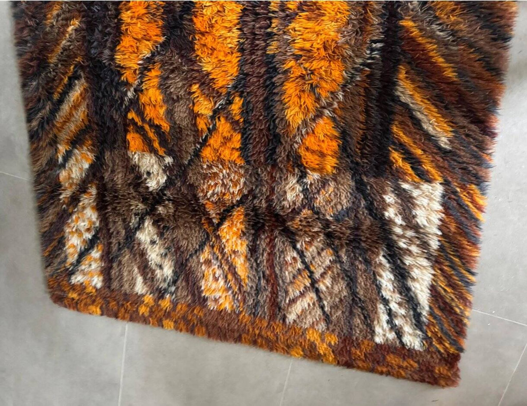 Vintage RYA Matta rug by Marianne Richter for Kolmården, sweden 1970s