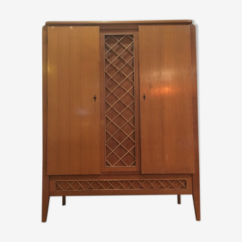 Armoire rotin vintage