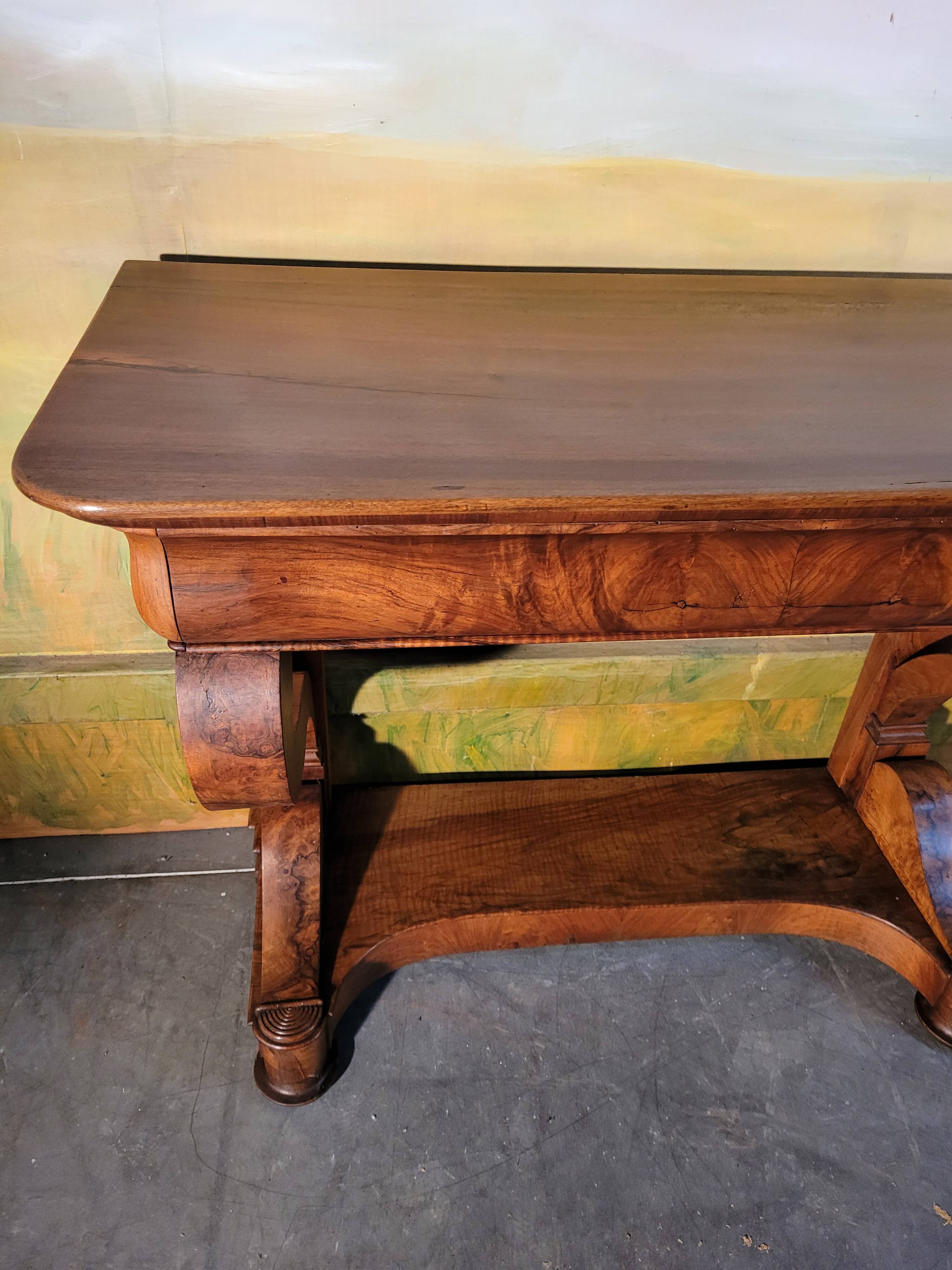 Restoration period mahogany console