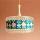 Vintage 1970s plexiglass and flower pendant light