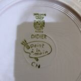 6 Hollow plates Digoin Sarreguemines model Didier