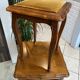 Louis XV style gueridon and stool set in solid oak.