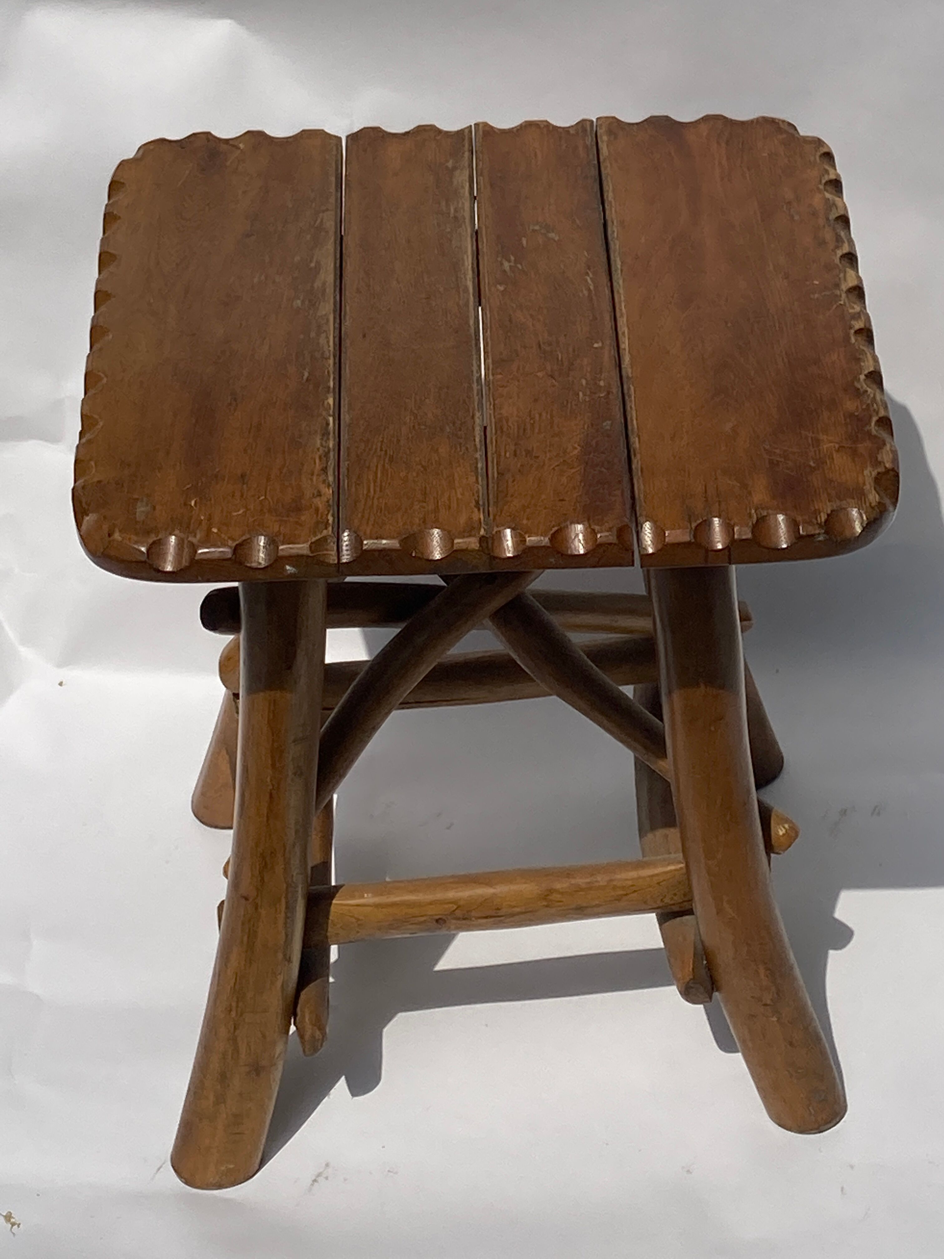 Brutalist Wabi Sabi organic tree stool or hocker