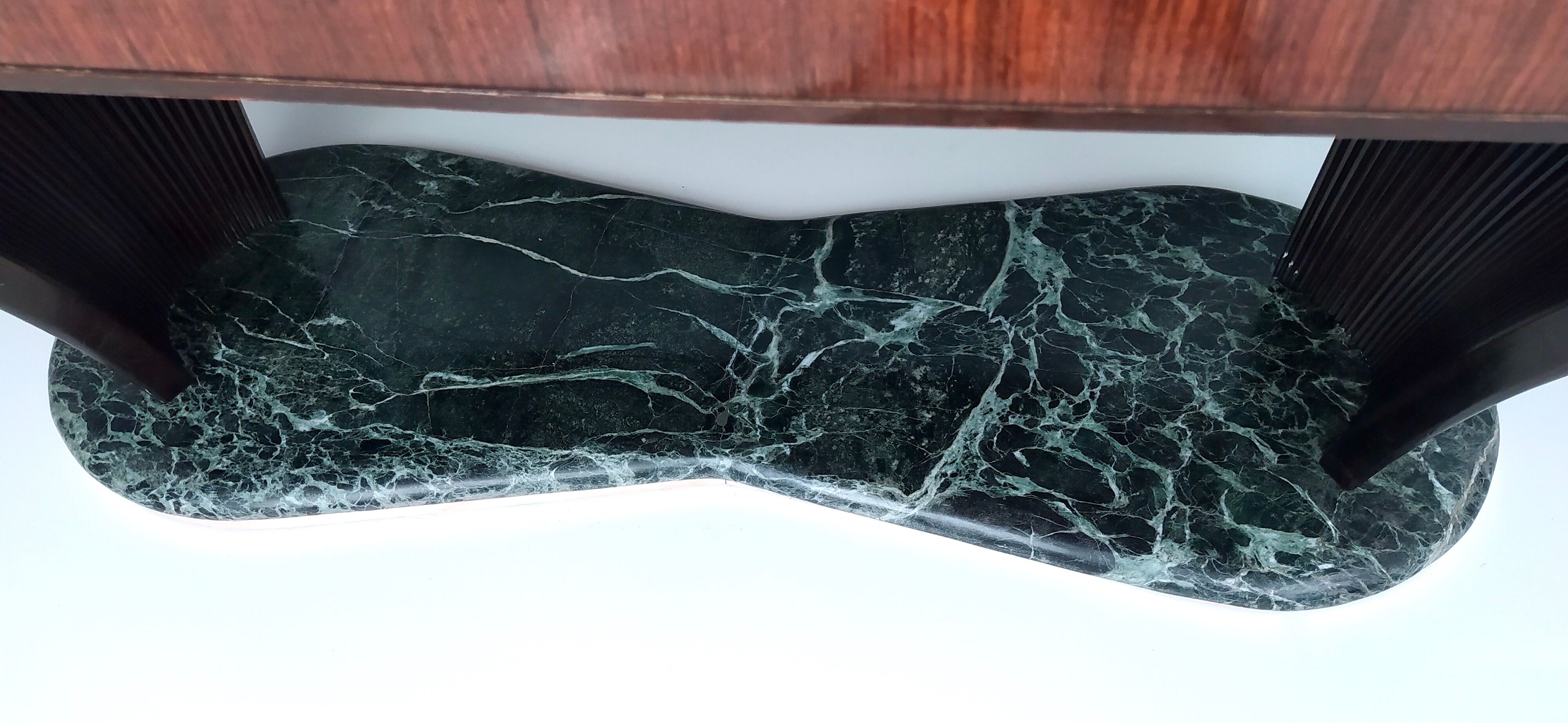 Vintage Dining Table by Vittorio Dassi with Opaline Glass Top and Marble Base