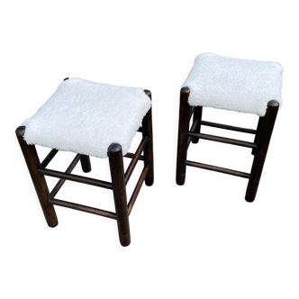 Pair of vintage cottage stools