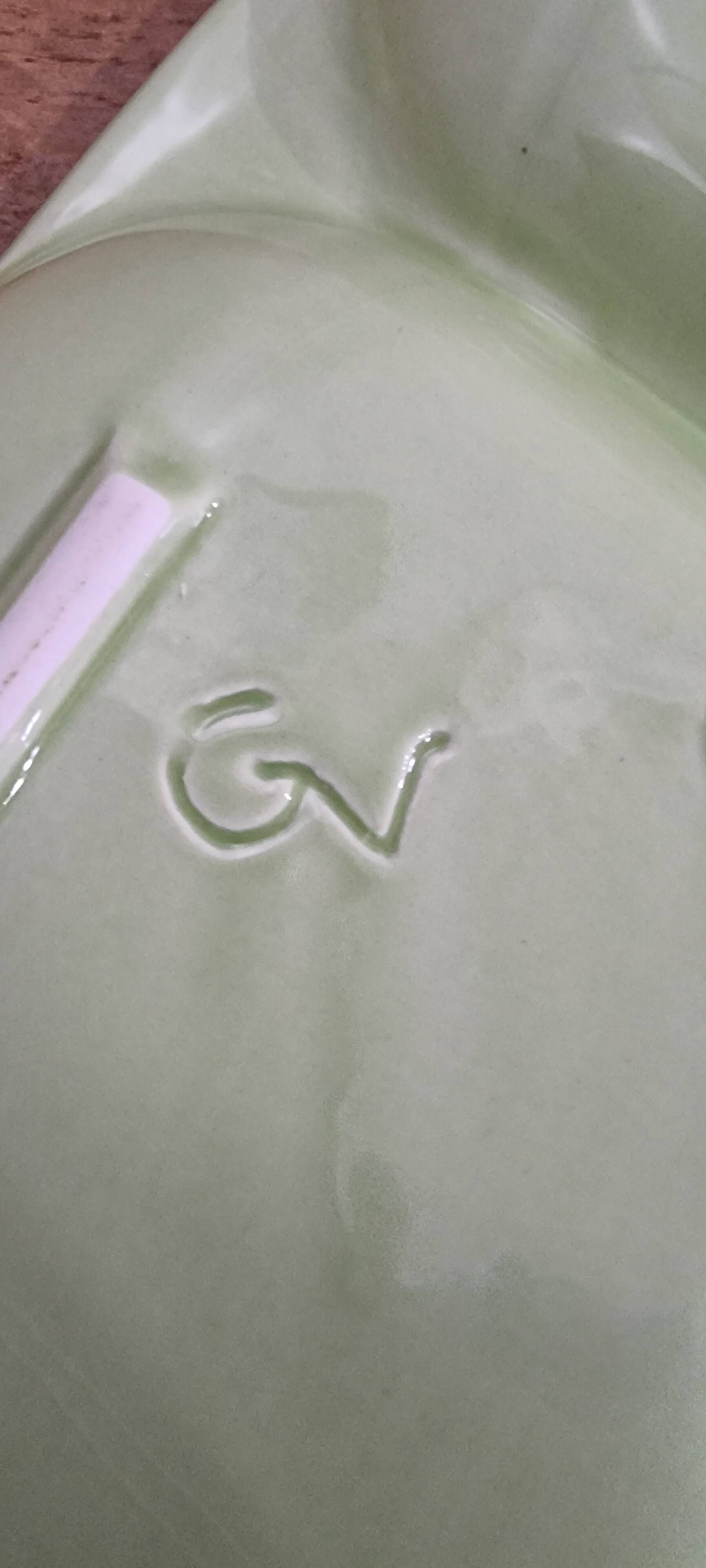 Antique slip porcelain asparagus dishes