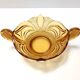 Art Deco Amber Blown Glass Bowl or Centerpiece by Brockwitz, Germany