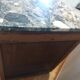 wood and marble bedside table, art deco