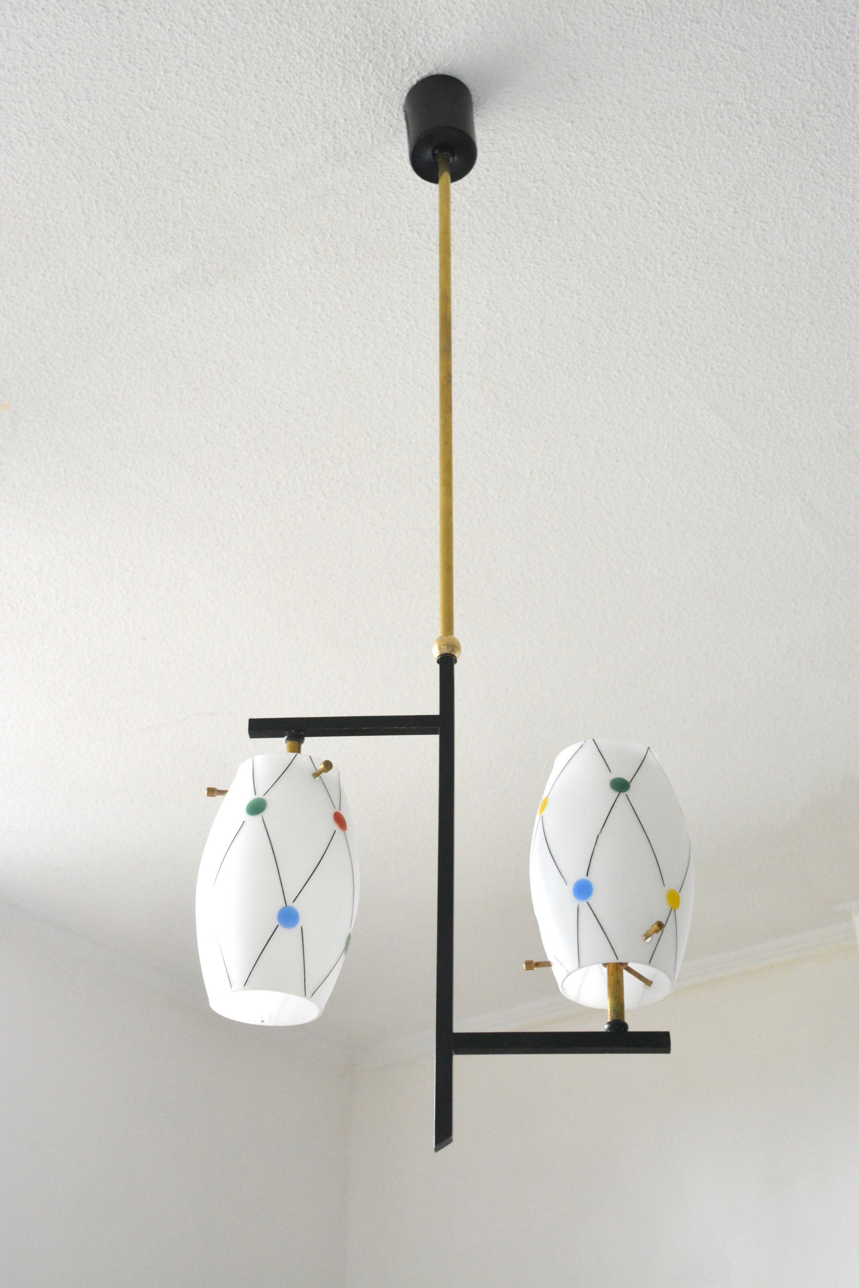 Stilux Milano chandelier 50s