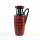 Fat Lava ceramic vase with relief texture, West German pottery, 1970s